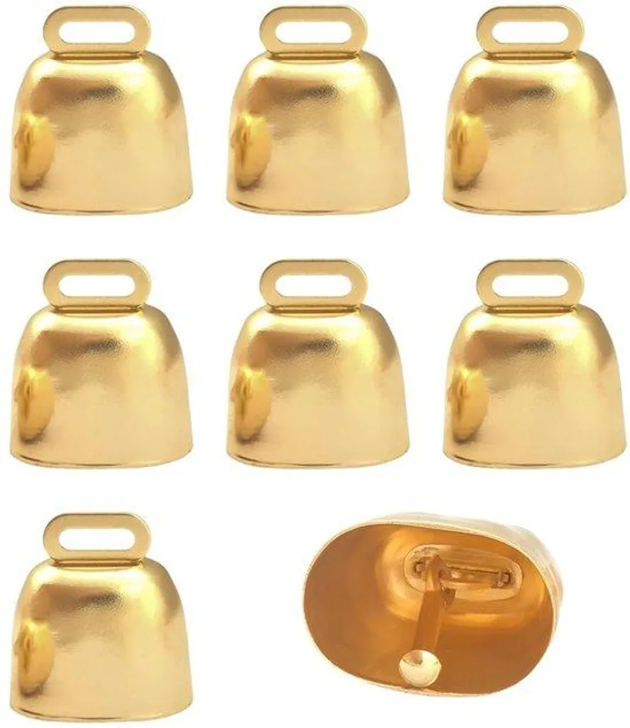 Clochettes de vache anti-perte son puissant - Métal doré lot de 8 robuste