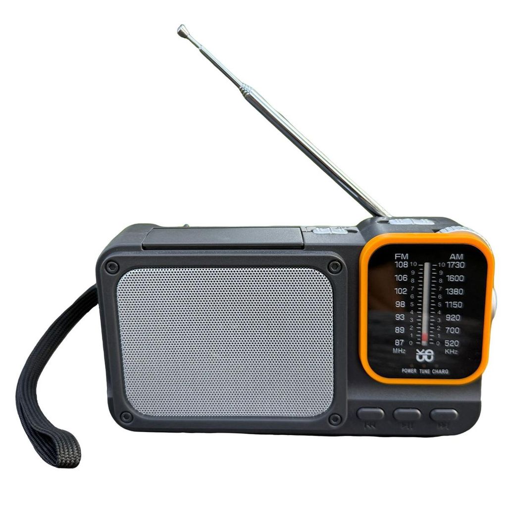 Tragbares batteriebetriebenes AM/FM-Radio, Bluetooth, 1200mAh Akku, AA- und USB-C-Ladung, kompakt und mobil, ideal für unterwegs und zu Hause