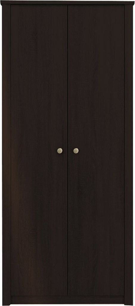 Zweitüriger Kleiderschrank 90 cm FRIDLEY - Sonoma-Eiche, Schokoladenbraun