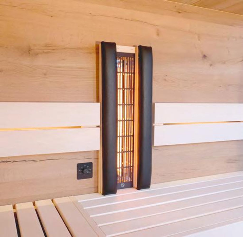 Infraworld Rückenpolster Set für VITALlight-IPX4 Infrarotstrahler Kunstleder schwarz