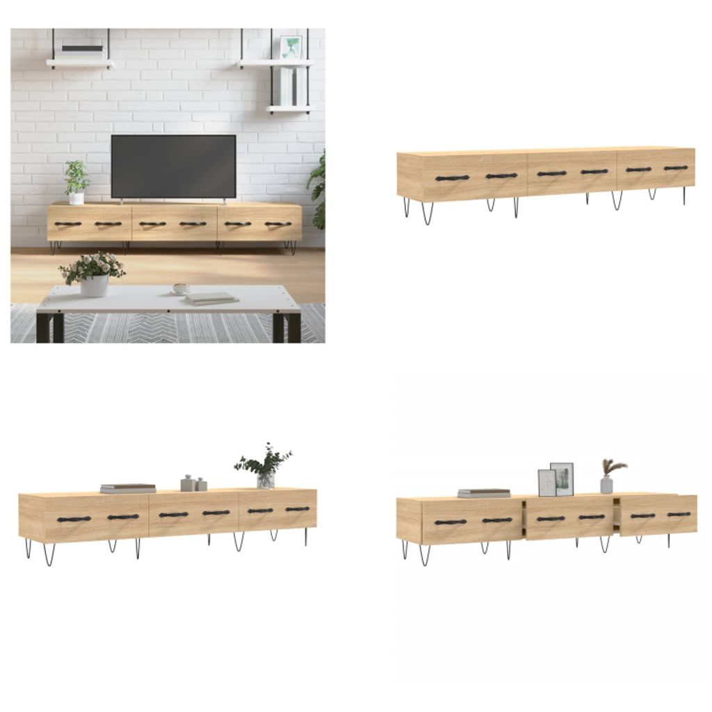 vidaXL TV Schrank Sonoma Eiche 150x36x30 cm Holzwerkstoff - TV-Schrank - TV-Schränke - TV-Möbel - TV-Ständer