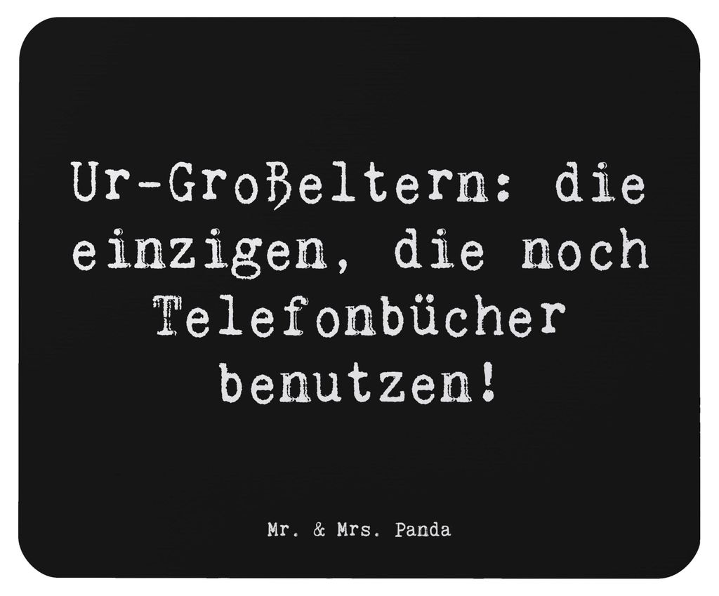 Mr. & Mrs. Panda Mauspad Spruch Ur-Großeltern Liebe - Schwarz - Geschenk, herzerwärmende Sprüche, computer, Mousepad, Familie Verwandte, pc maus...