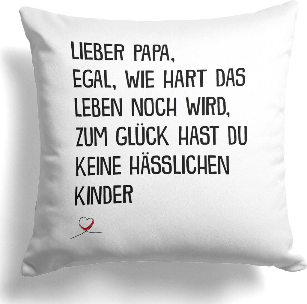 22Feels Papa Geschenk Vater Kissen Vatertag Geburtstag Herrentag Weihnachten Deko Männer Dekoration Spruch Geschenkidee Wohnzimmer Schlafzimmer Couch