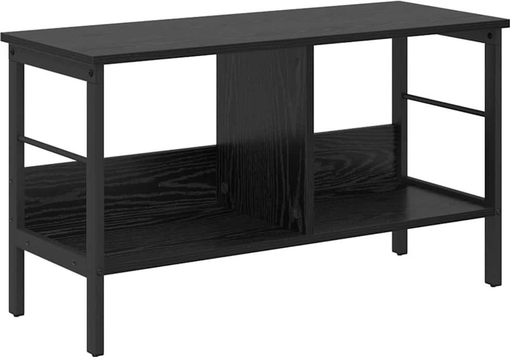 Bücherregal Schwarz Eichen-Optik 82 x 32 x 47 cm Holzwerkstoff