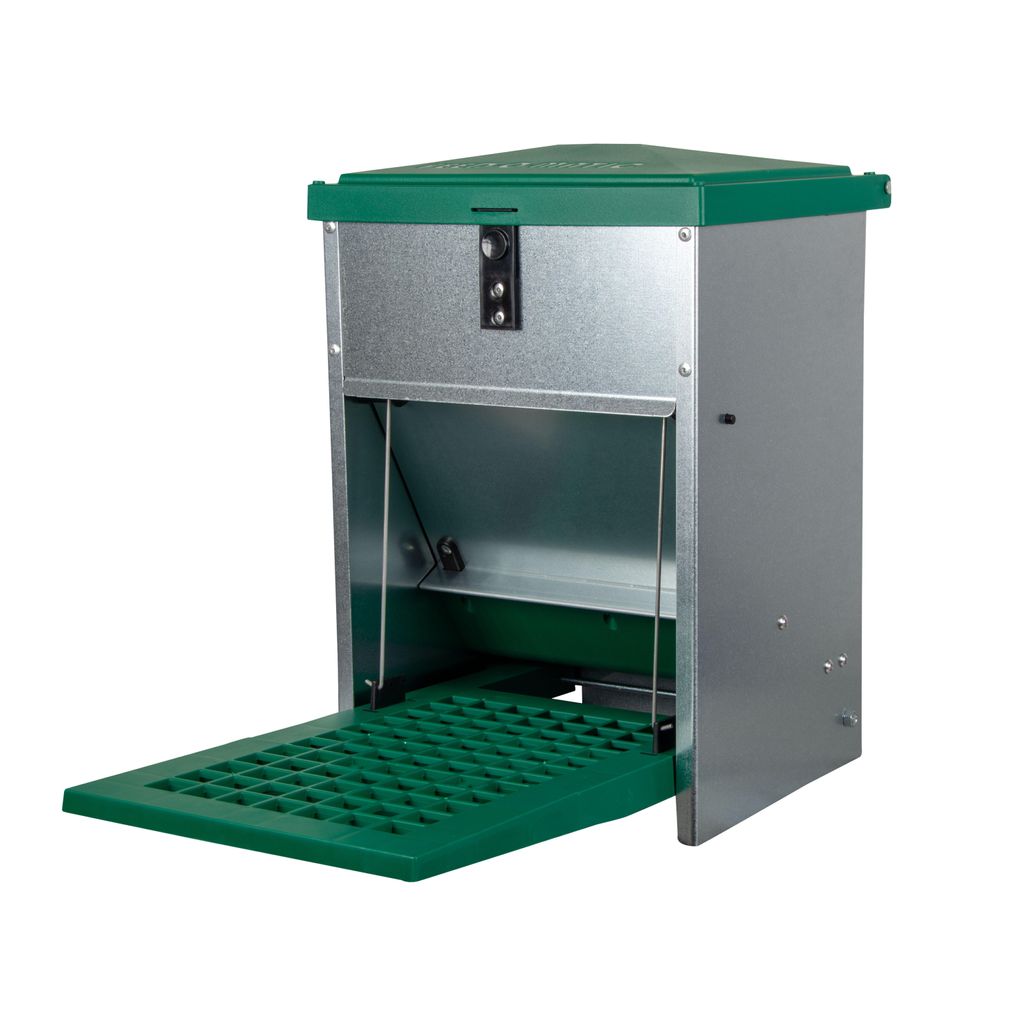 Futterautomat für Hühner Feedomatic mit Trittplatte, 5 kg, Produktbild 