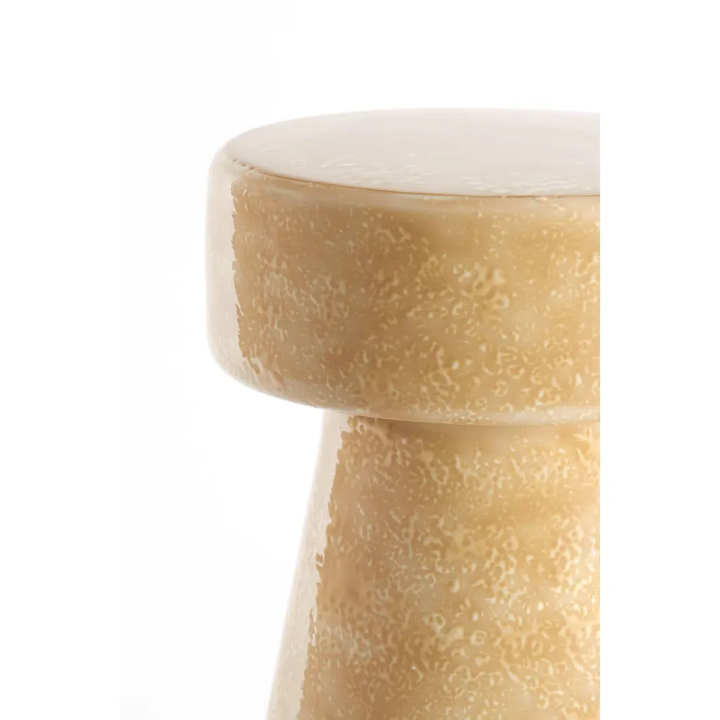 Table d'appoint Dakwa en métal sable brillant Ø29cm design chic - 2