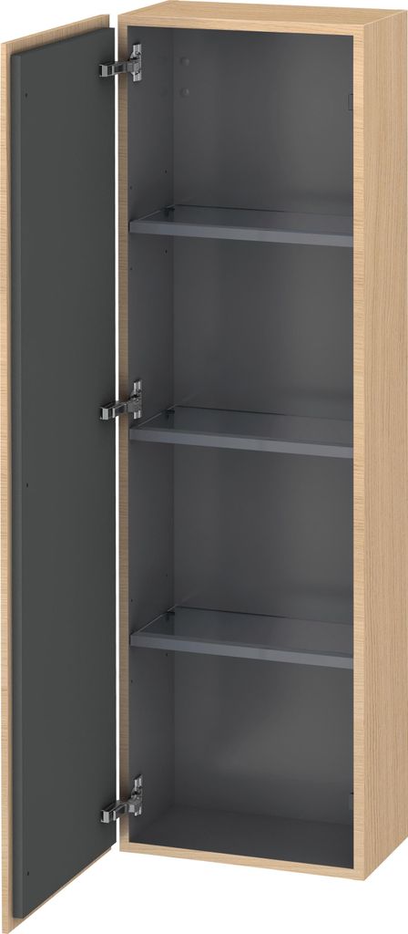 Halbhochschrank L-CUBE 400x243x1320mm Ans li mediterrane eiche Anschlag links mediterrane eiche