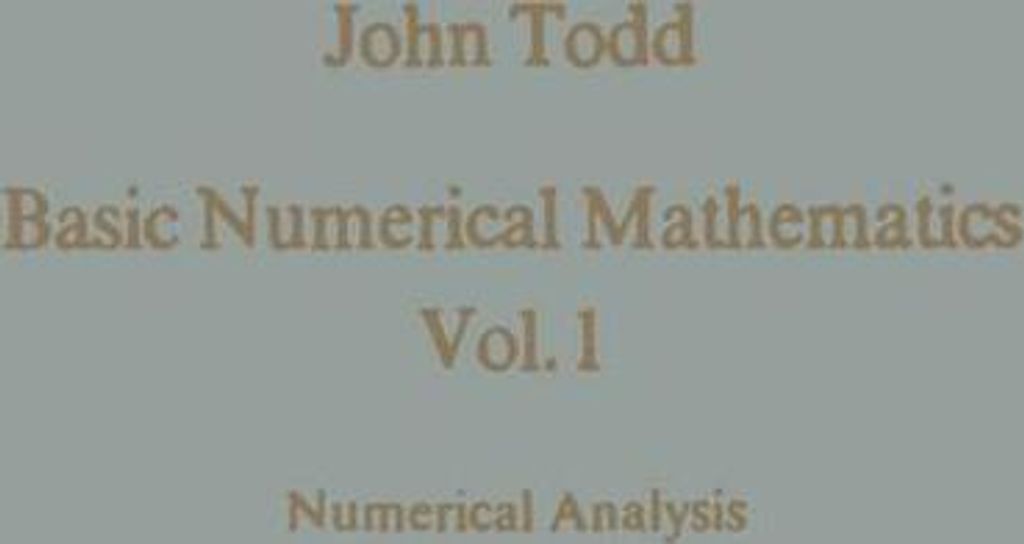 Basic Numerical Mathematics