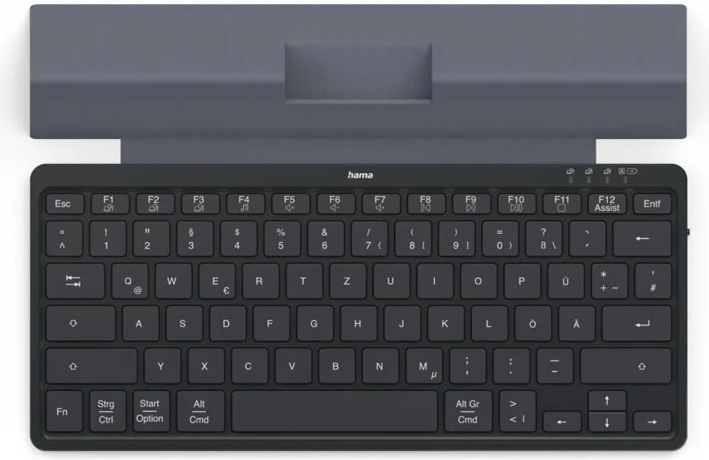 Hama Travel 600 Clavier Bluetooth Multi-Dispositif avec Étui Noir QWERTZ