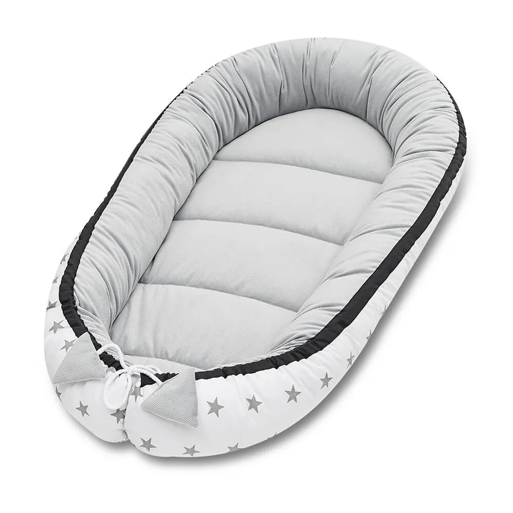 Cocon bébé en coton et polyester Nunki Star - Nid respirant 90x60x12cm