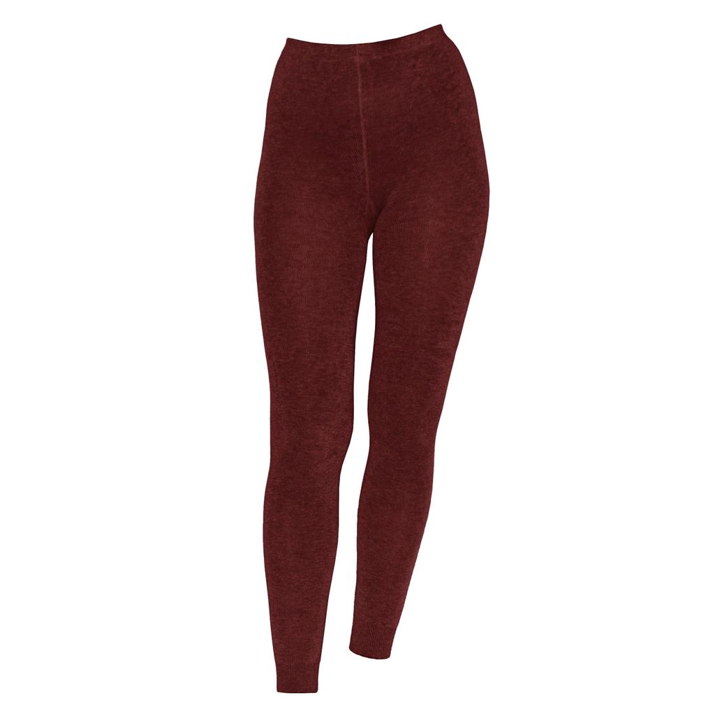 Damen Leggings Einfarbig Rot Amaranth Größe 38-40