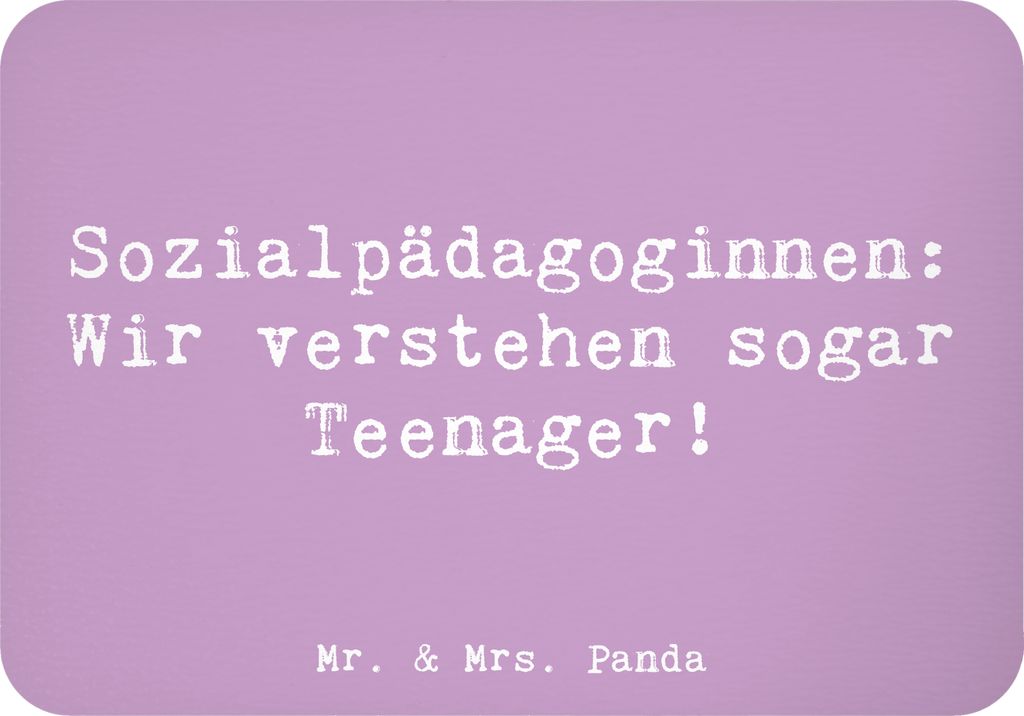 Mr. & Mrs. Panda magnet Spruch Sozialpädagogin Herz - Lavendeltraum - Geschenk, Wir verstehen sogar Teenager, Beruf, Berufsliebe, Jugendliche, zet...