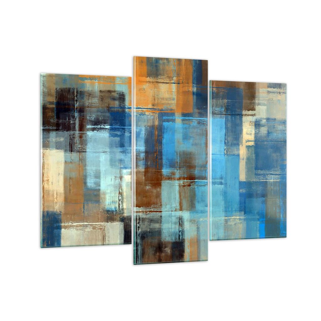 Bilder auf glas - Abstraktion modern - 130x100cm - Glasbilder - Wandbilder - Kunstdruck - zum Aufhängen bereit - Wanddekoration aus Glas - Glas Bi...