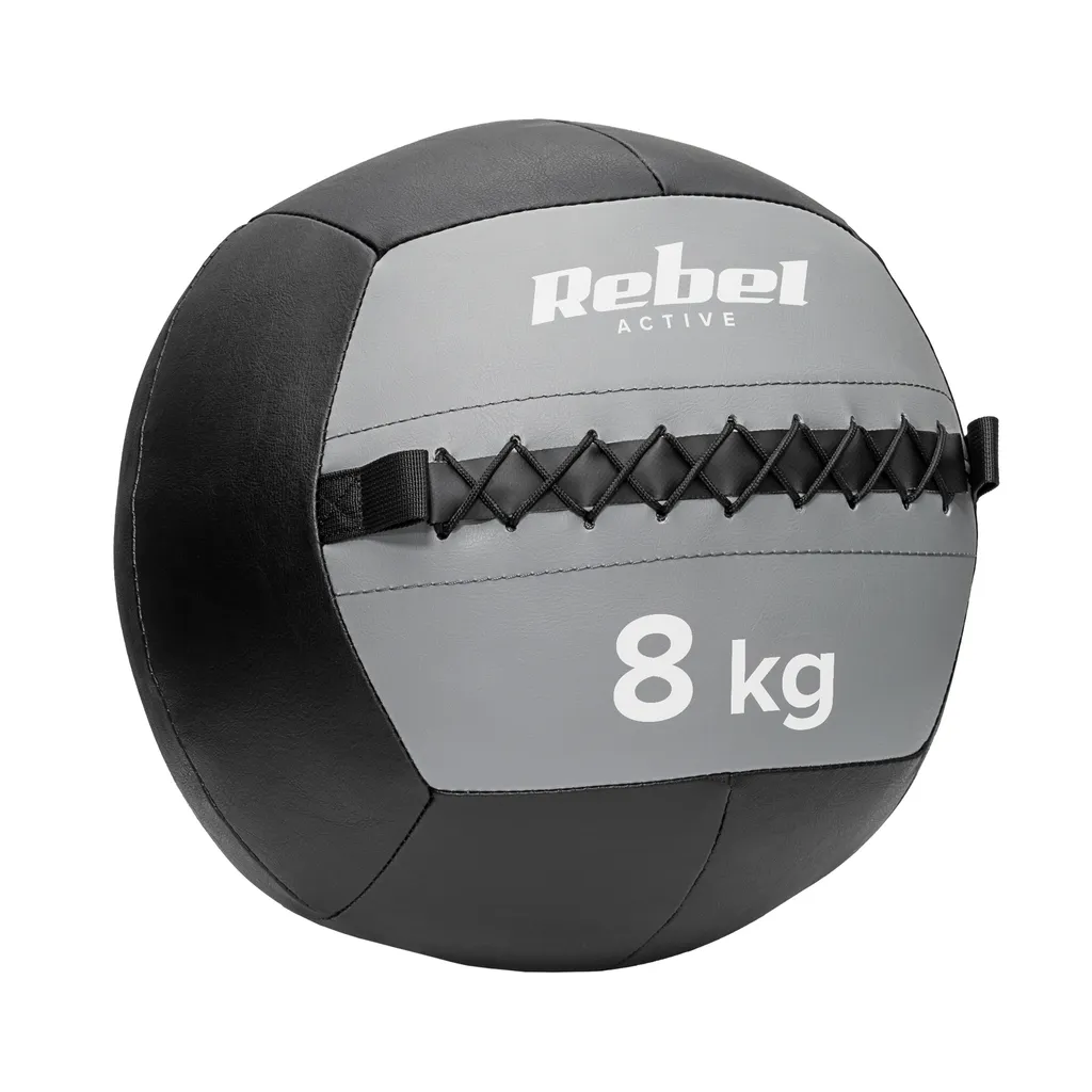 Médecine ball 8 kg en similicuir pour musculation et cross-training