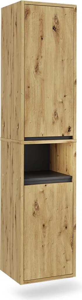 Mobile Colonna Bagno Stretta Vicco Viola 38x170 cm Grigio Artigiano