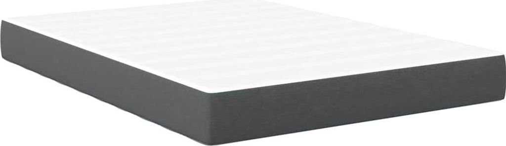 vidaXL Bettmatratze mit Matratze Grau 160 x 200 cm Stoff