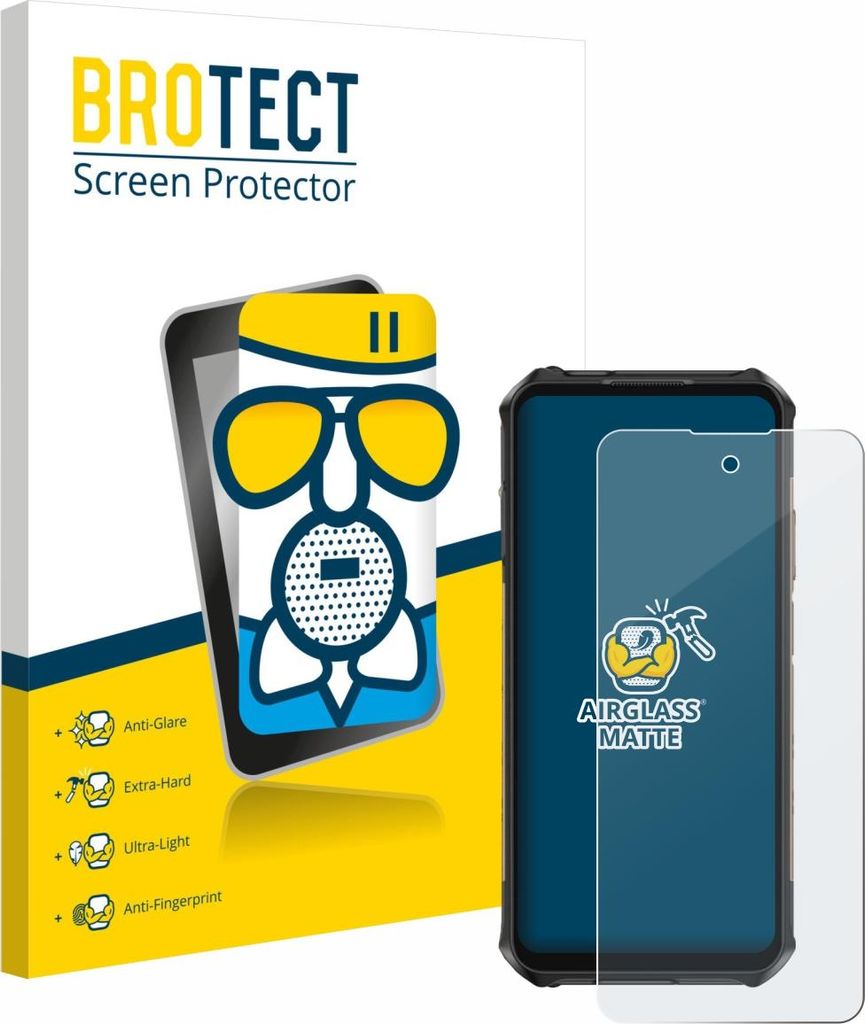 BROTECT Entspiegelungs Schutzglas für Ulefone Armor X16 Pro Schutzfolie Panzer Folie Glas Display Schutz matt