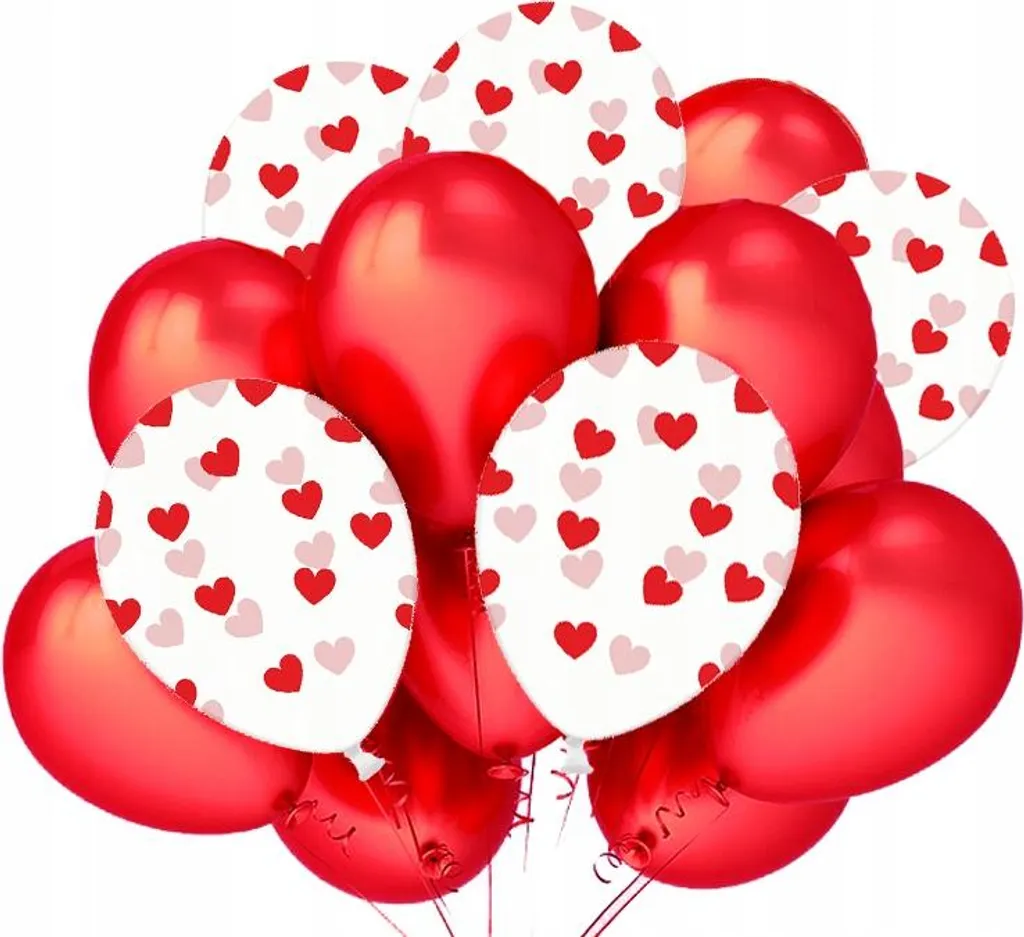 Set 15 Palloncini Cuore Rosso San Valentino - Lattice Alta Resistenza