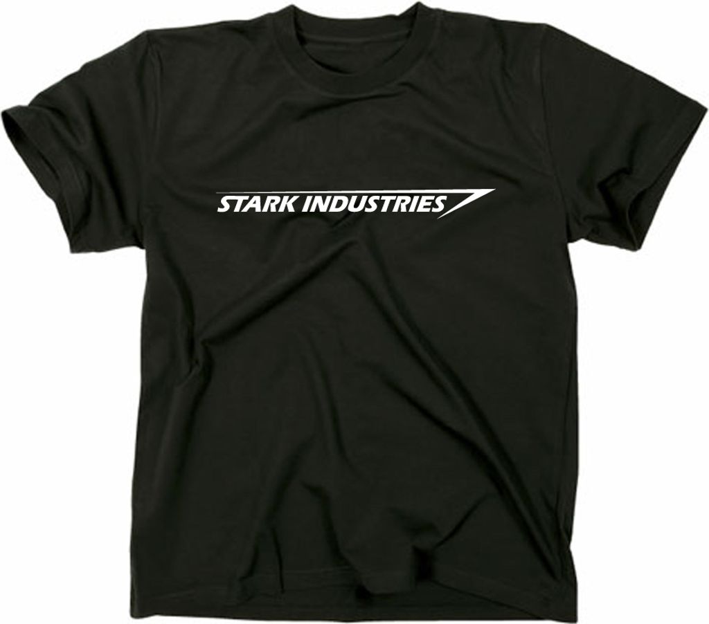 Styletex23 T-Shirt Stark Industries Logo, Iron Man, schwarz, XL