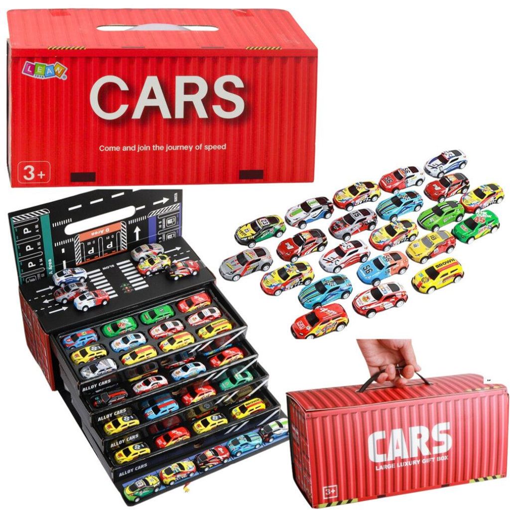 Lean Set Von Pull-Back Cars Im Container 48 Stück.