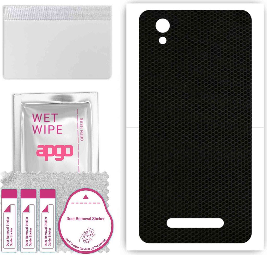 apgo Rückseite Schutzfolie, Skin, kompatibel mit ZTE Blade A5 (2019), Hinten Displayschutzfolie aus Vinylfolie, kratzfest, einfache Montage - Matrix