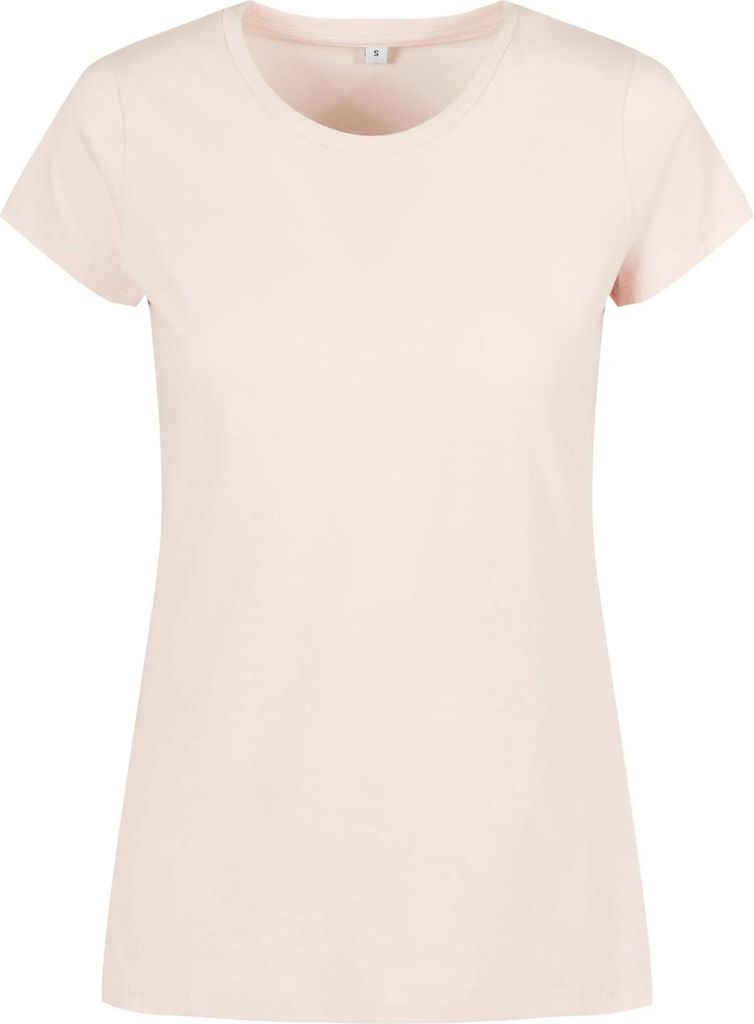 Build Your Brand Basic BB012 | LadiesŽ Basic Tee Kurze, eingesetzte Ärmel - Farbe: Pink - Größe: XS