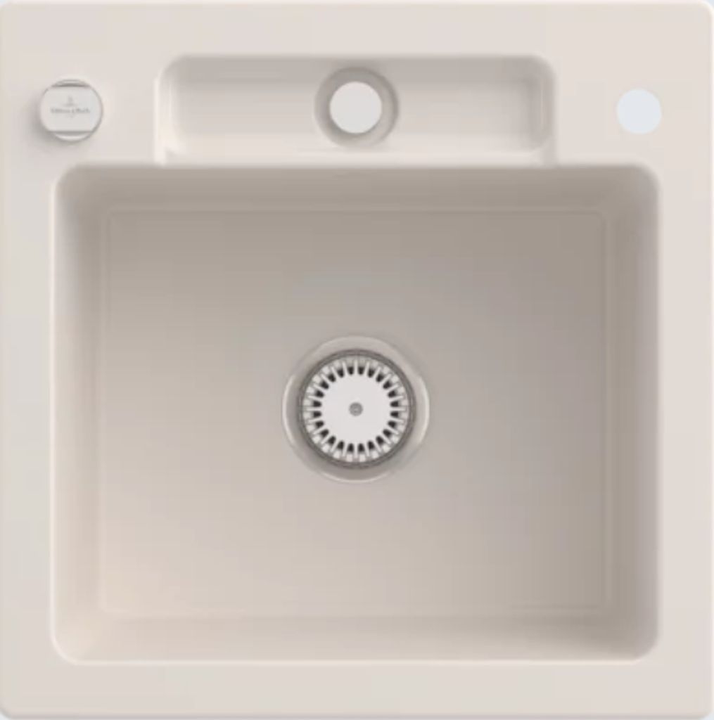 V&B Spüle Siluet 50 S m Abl.garn, Exzenter, crema CeramicPlus