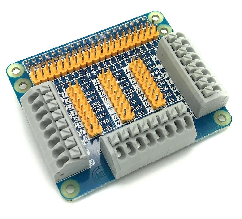GPIO Breakout HAT mit Federkraftklemmen für Raspberry Pi