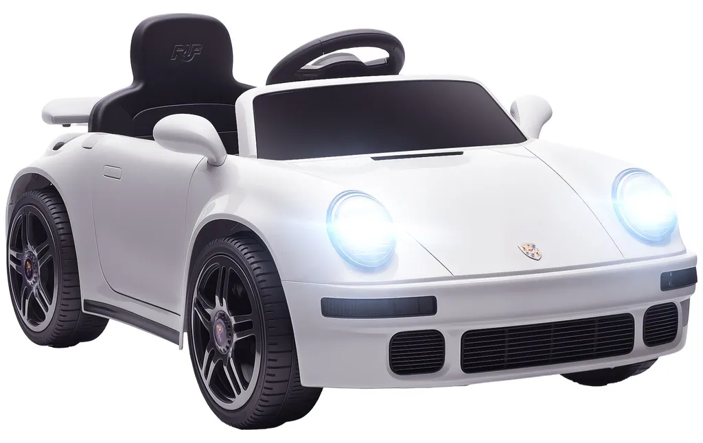 Jouet voiture électrique 12V enfant blanche pour extérieur et jardin