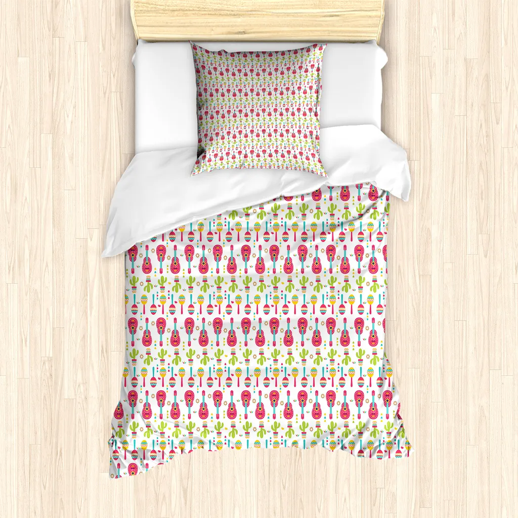 Set Letto Singolo Cactus Messicano - Design Abakuhaus Multicolore