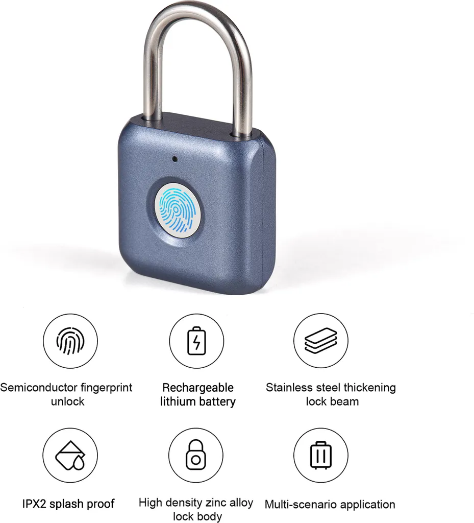 Smart Lock Impronta Digitale USB - Mini Lucchetto Sicurezza 508DPI - 2