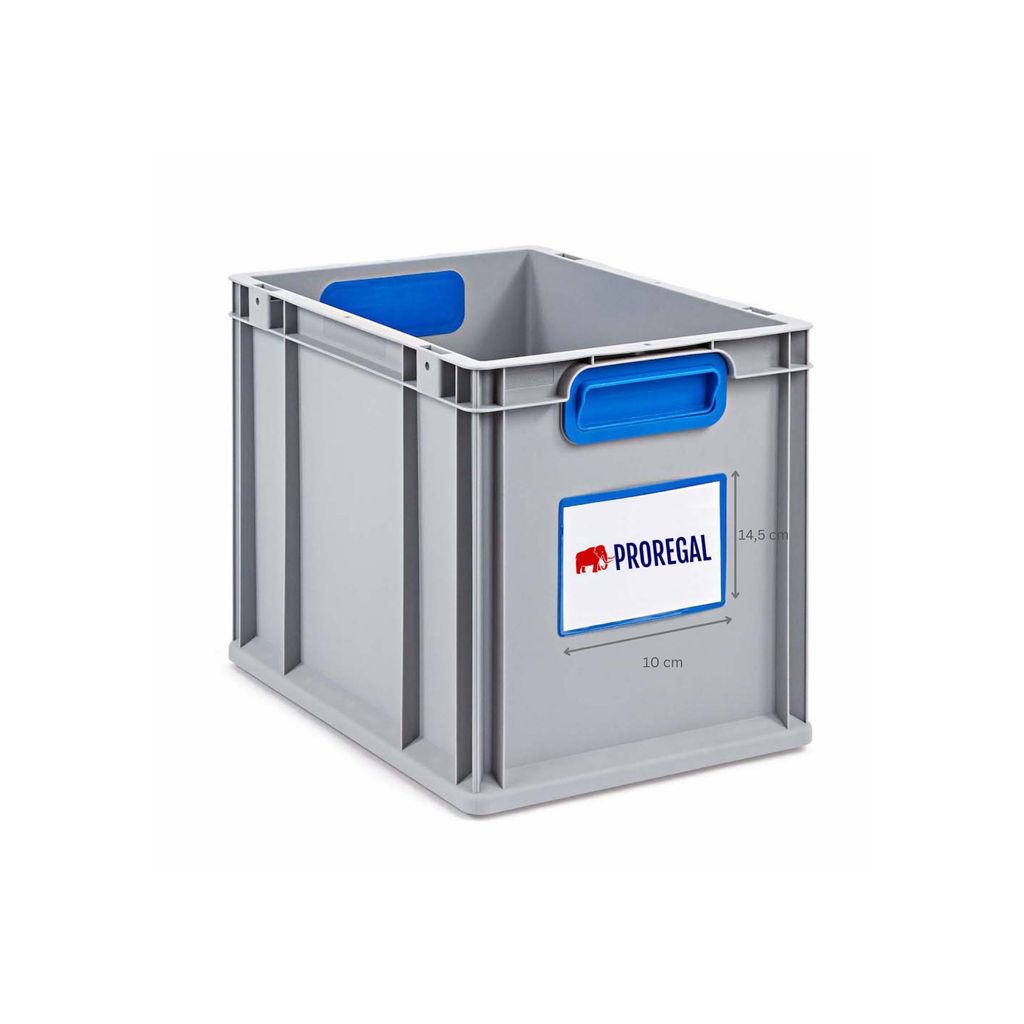 SparSet 20x Kennzeichnungstasche für NextGen Euroboxen | HxB 14,8x10cm | Blau | Selbstklebend