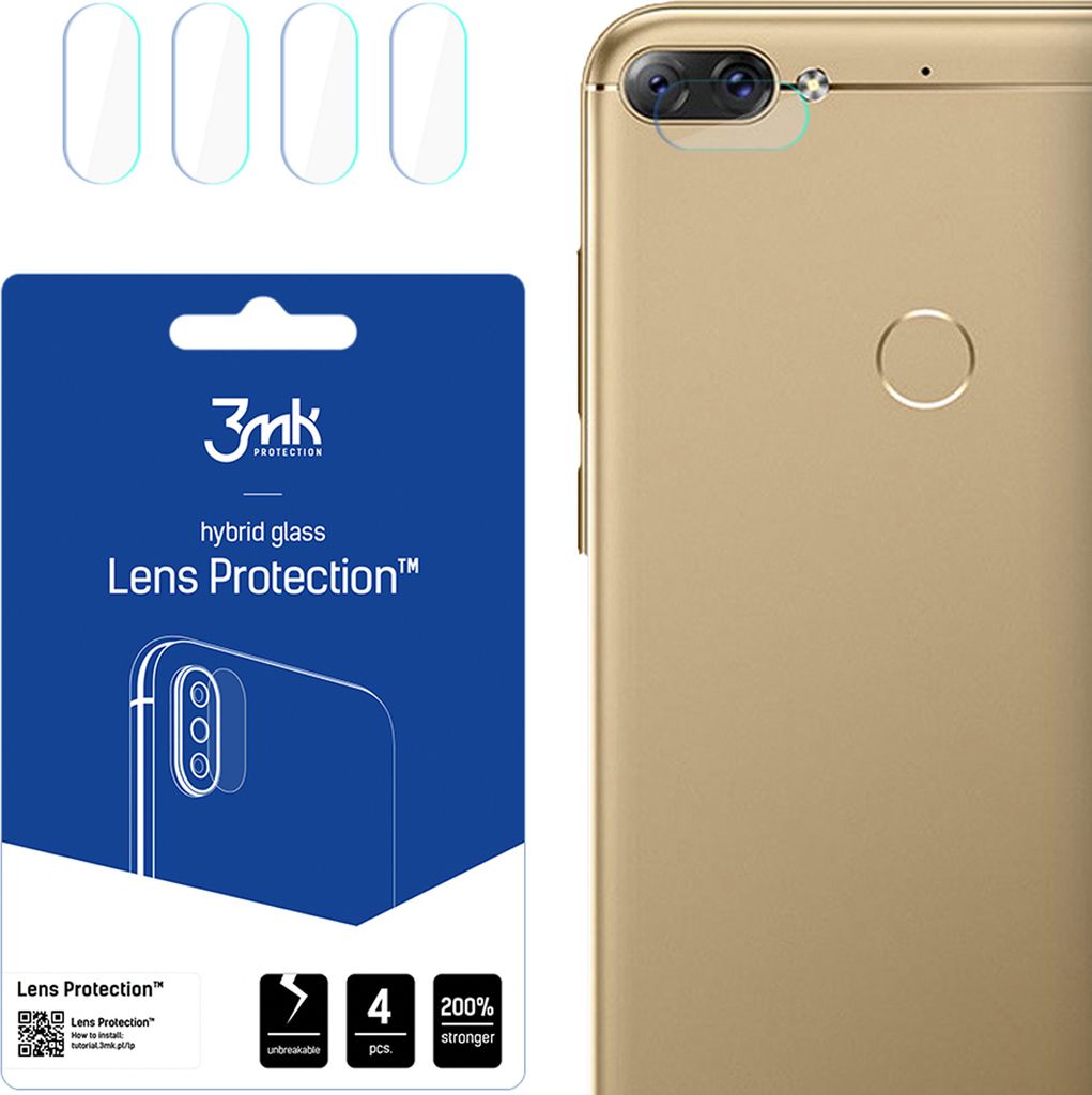 3mk Hybridglas Lens Protection für Lenovo K9 Note Kamera Objektiv Kameralinse 0,16mm 6H (4 Stück)