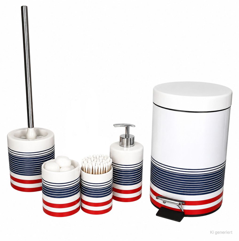 Ensemble de salle de bain 5 pièces Atlantik maritime brosse Image du produit 