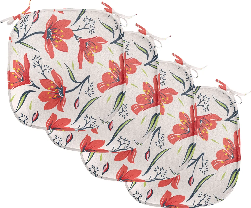 ABAKUHAUS Federe Per Cuscini Set Da 2 - 60x60 Cm Rosa Flora Inglese Stampa Digitale Fronte/Retro
