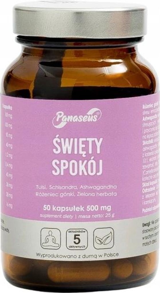 PANASEUS HOLY PEACE Rhodiola rosea ashwagandha ENTSPANNUNG 50 Kapseln