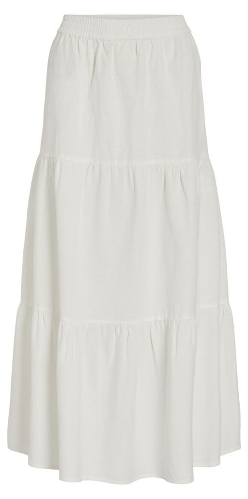 Vila (97) VIPRISILLA HW ANKLE SKIRT - NOOS, Snow White Snow Produktbild 