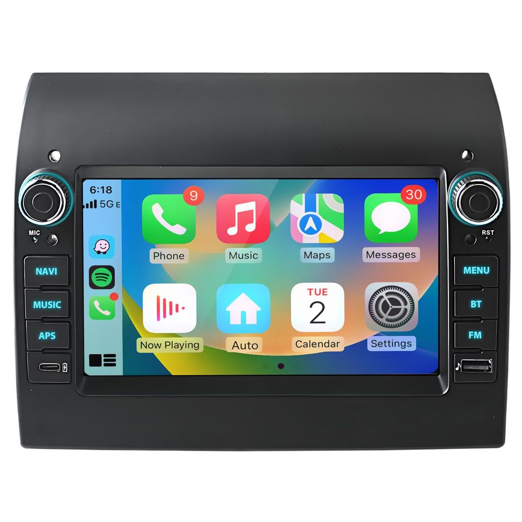 2+64GB Android13 carplay Type C DAB+ Autoradio GPS Navi für Fiat Ducato Peugeot Boxer Citroen Jumper SWC WIFI RDS FM USB