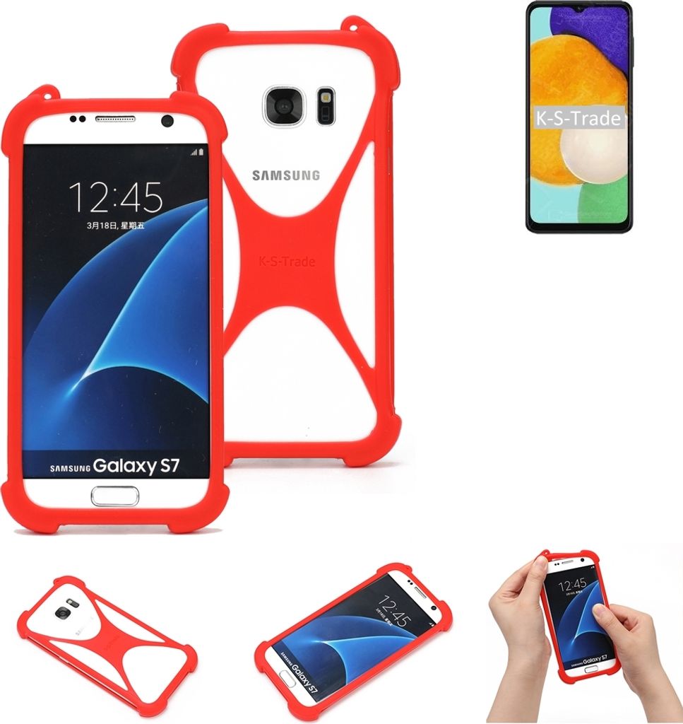 K-S-Trade Handy-Hülle kompatibel mit Samsung Galaxy A13 5G Schutz-Hülle Bumper Silikon Schutz Hülle Cover Case Silikoncase Silikonbumper TPU