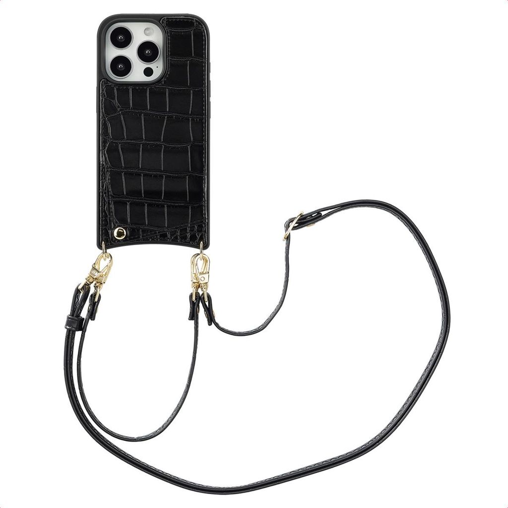 Etui na telefon Selencia Nova Croco ze sznurkiem i uchwytem Zdjęcie produktu 