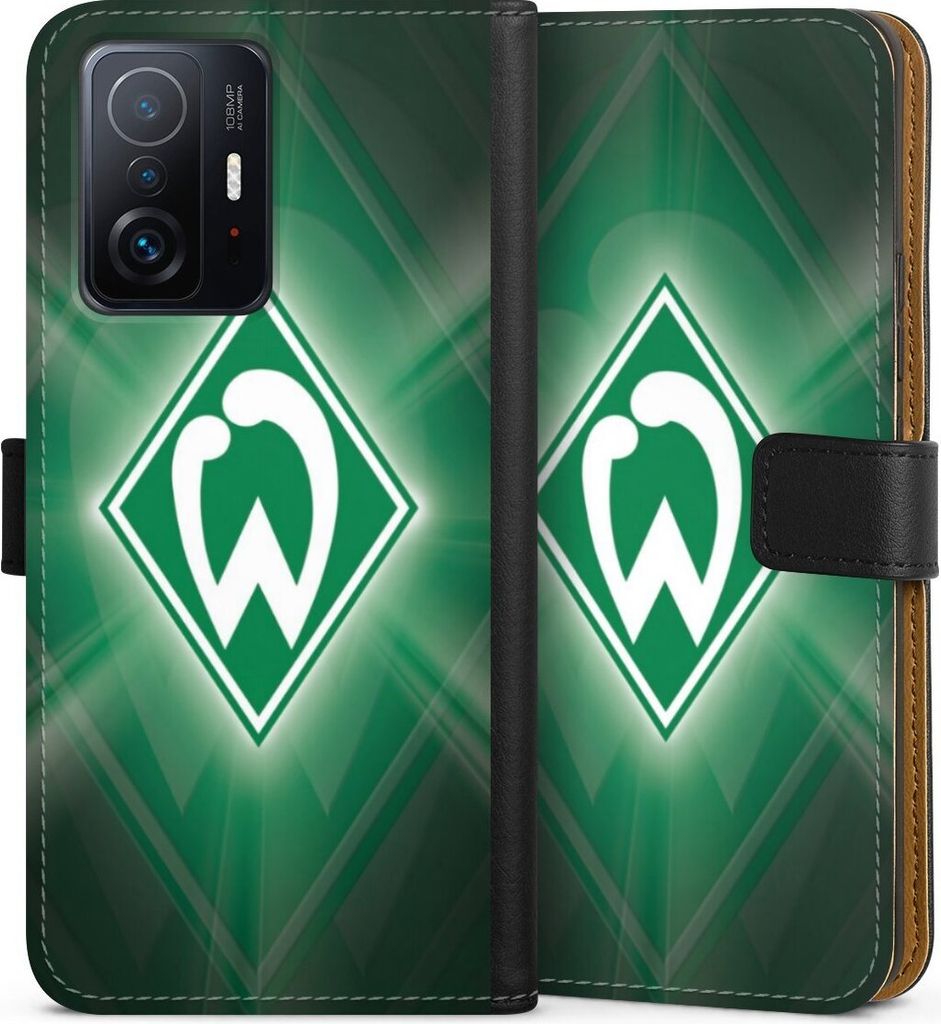 DeinDesign Klapphülle für Xiaomi 11T 5G Handytasche Lederhülle Tasche Offizielles Lizenzprodukt SV Werder Bremen Wappen