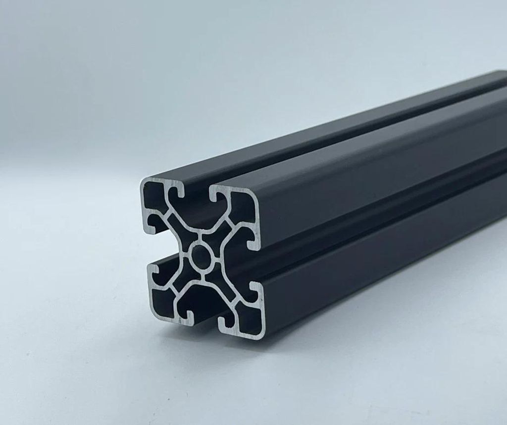 Aluprofil 40x40 Superleicht Nut 8, I-Typ (Schwarz eloxiert) Produktbild 