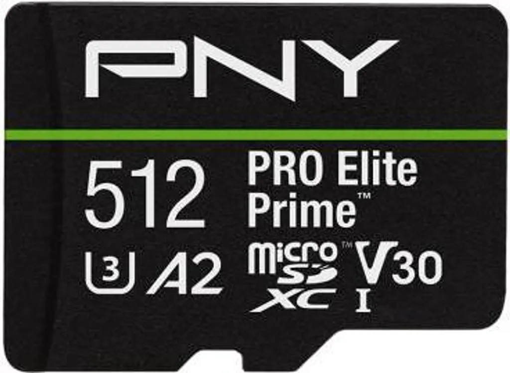 Carte Mémoire MicroSDXC 512 Go PNY PRO Elite Prime Haute Vitesse