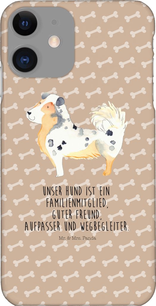 Mr. & Mrs. Panda Iphone 11 Handyhülle Hund Australien Shepherd - Hundeglück - Geschenk, Cover, Handy Schutzhülle, Spruch, Familie, Hülle, XR