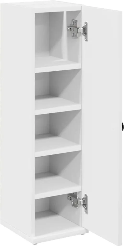 Petit Meuble de Rangement Toilettes Blanc pour Optimisation des Angles