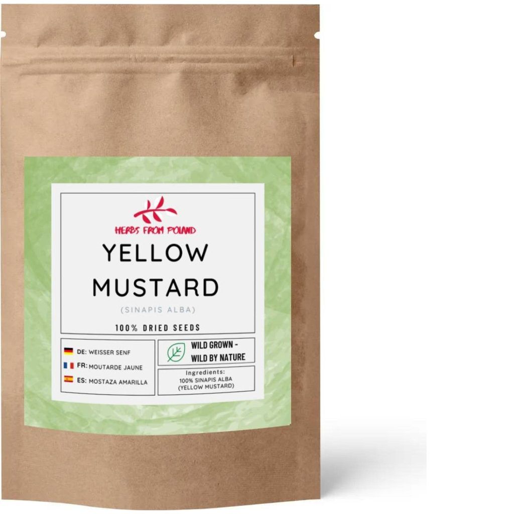 Herbs from Poland Gelber Senf – Fördert Verdauung & Stoffwechsel, Natürlich scharf & wärmend, Vielseitig einsetzbar, 100% Natürlich – 1000g