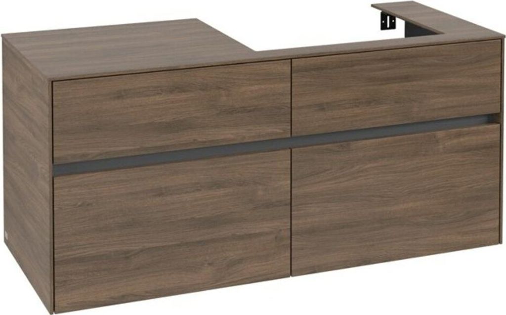 V&B Waschtischunterschrank Collaro 120x54,8x50cm, WT rechts, arizona oak