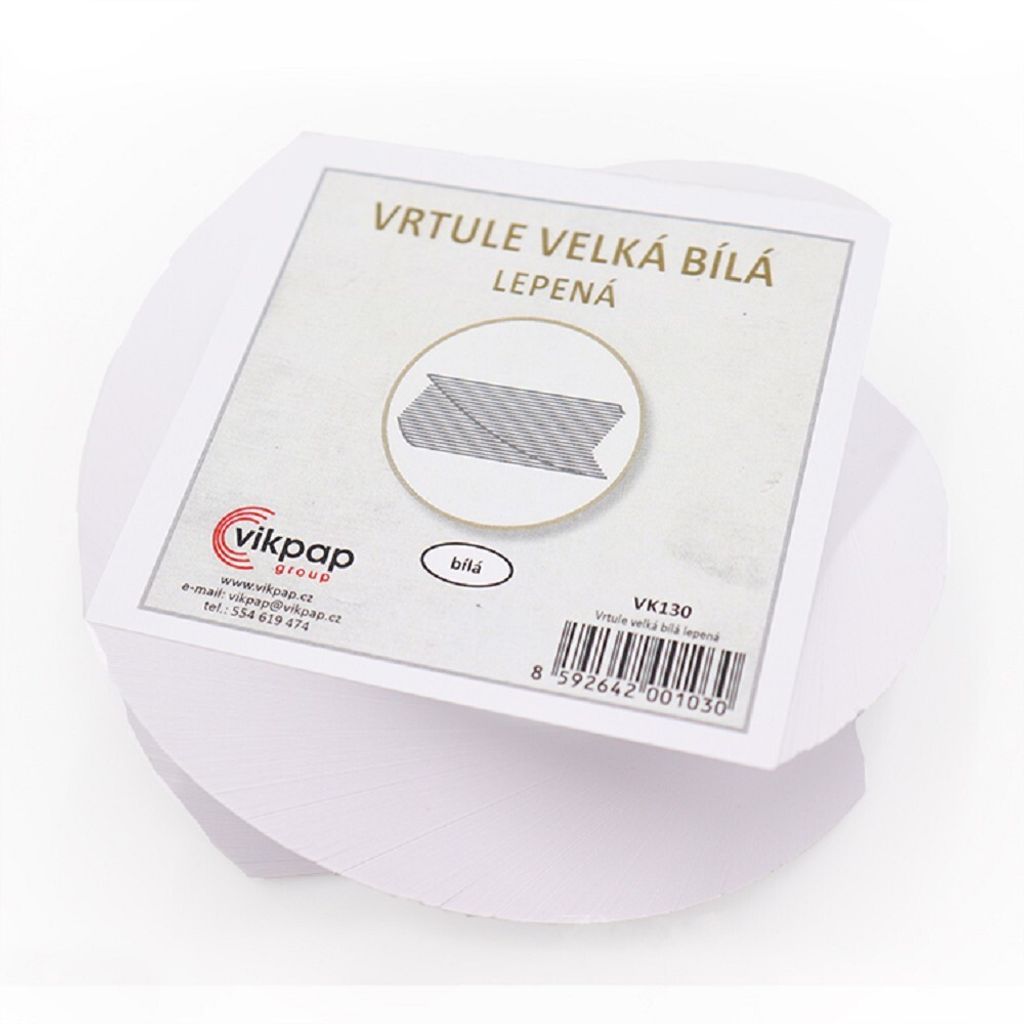 Propeller Notizblock, Groß, Weiß, 80 g/m2 Papier, geklebte Bindung