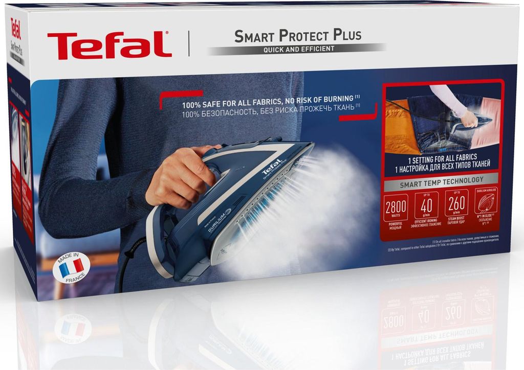 Tefal Smart Protect Plus FV6872 Trocken- & Dampfbügeleisen Produktbild 