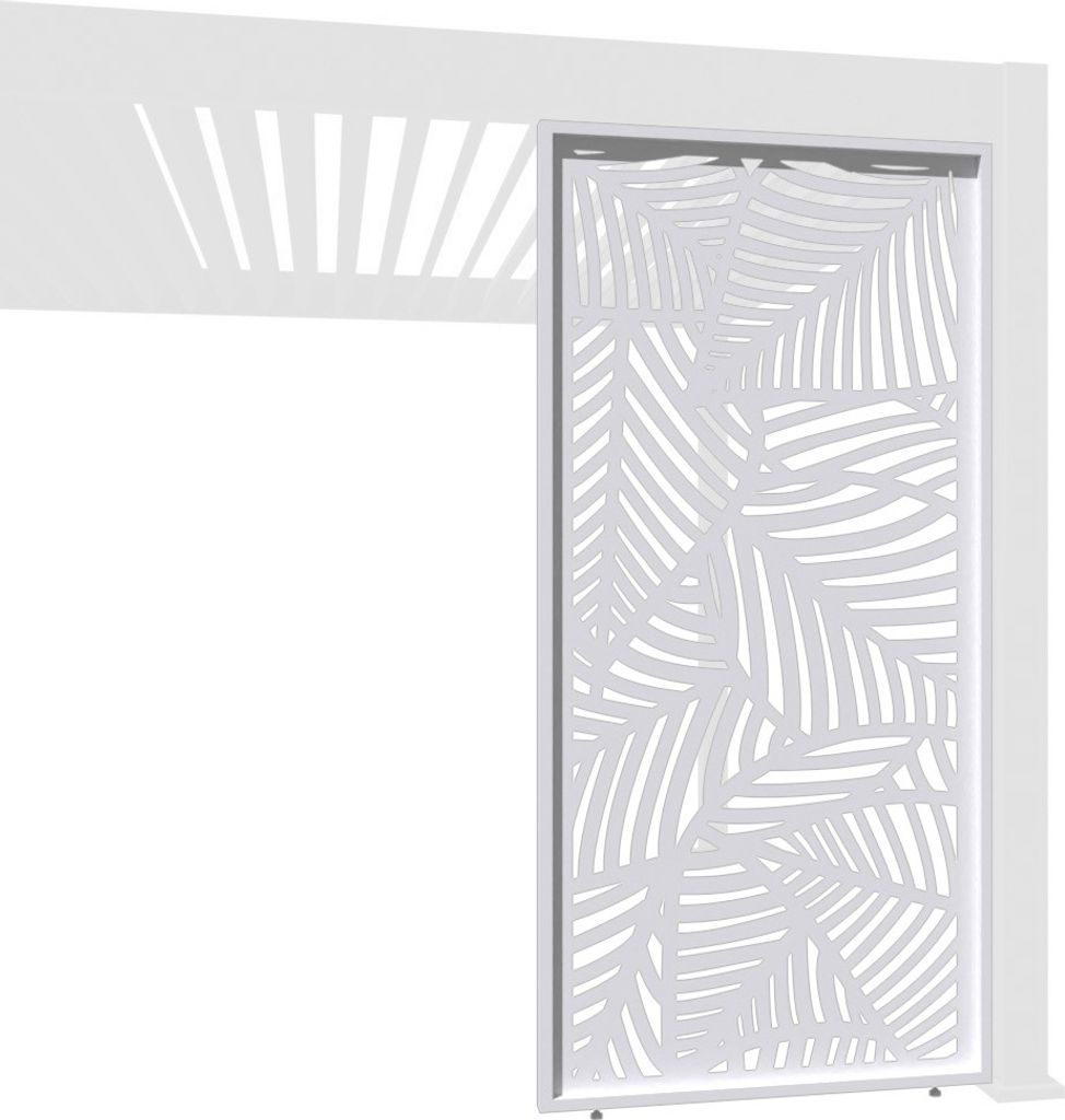 Dekorative Wand für Pergola | aus Aluminium | 3 Maße | Weiß